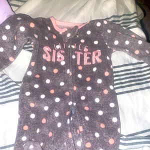 Carter’s Fleece Little Sister NB Footed Sleeper